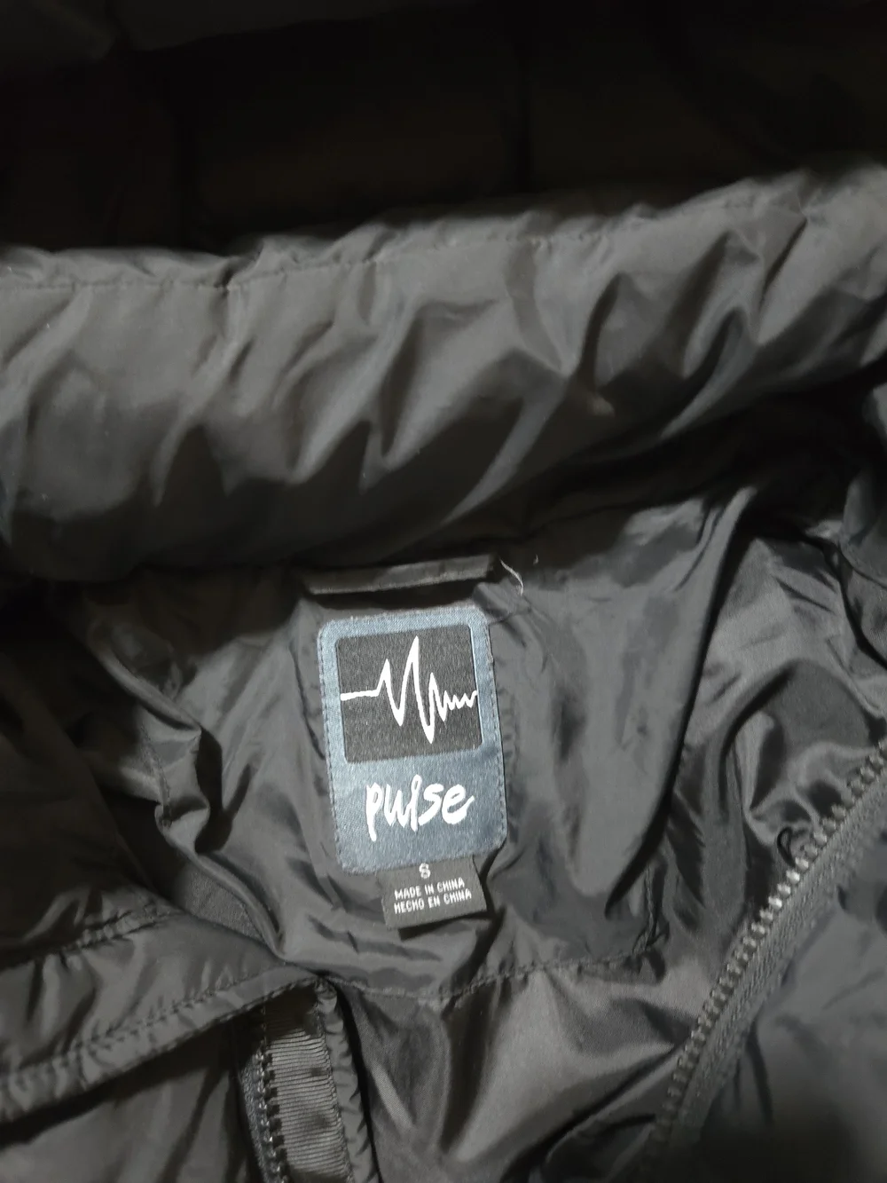 Women Pulse Black Puffer Jacket with Faux Fur Hood. Small
